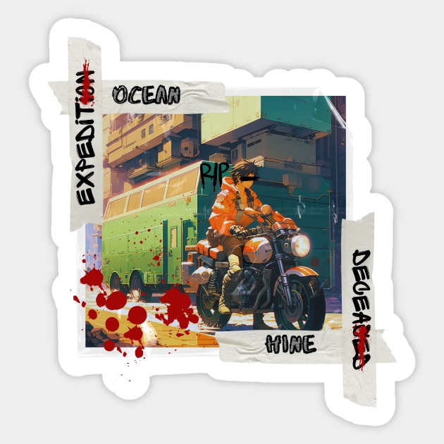 Ocean Hine Expedition Series : Deceased Sticker by OceanHine